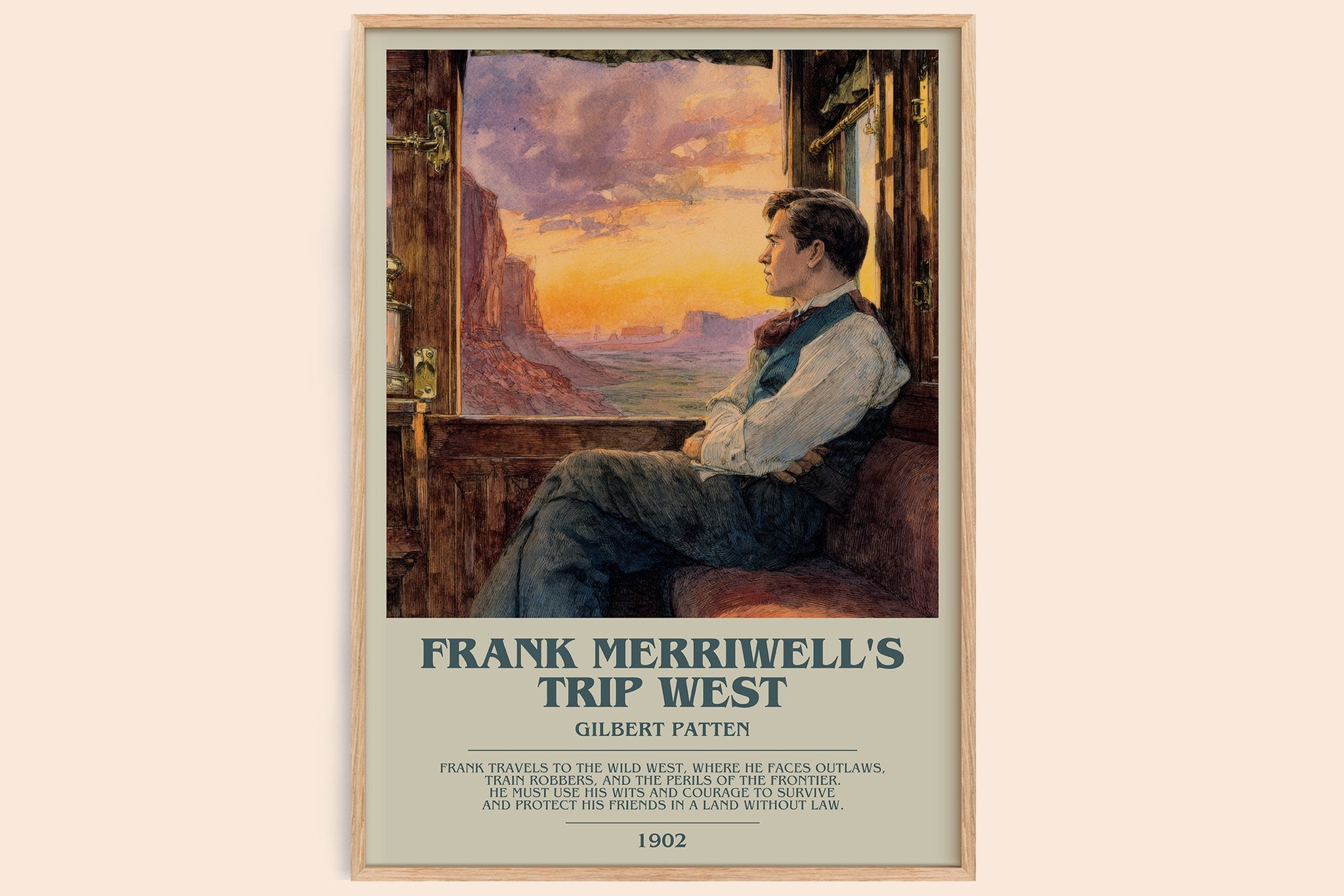Frank Merriwell's Trip West Bookish Wall Art by Gilbert Patten