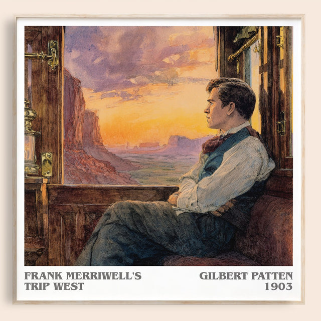 Frank Merriwell's Trip West Literary Art Print by Gilbert Patten
