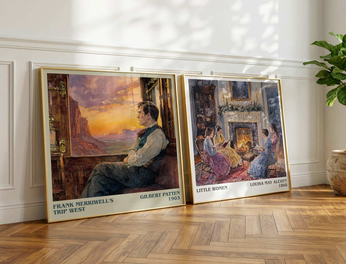 Frank Merriwell's Trip West book poster packaging – museum-quality print rolled in protective tube