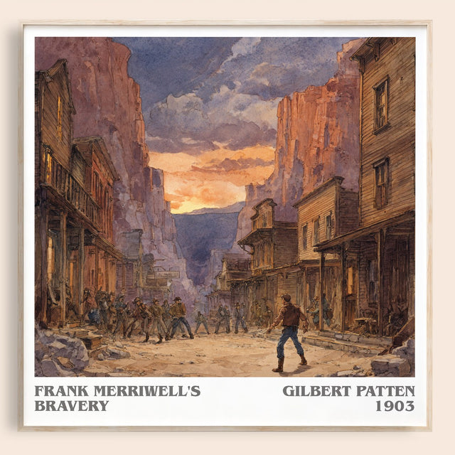 Frank Merriwell's Bravery Literary Art Print by Gilbert Patten