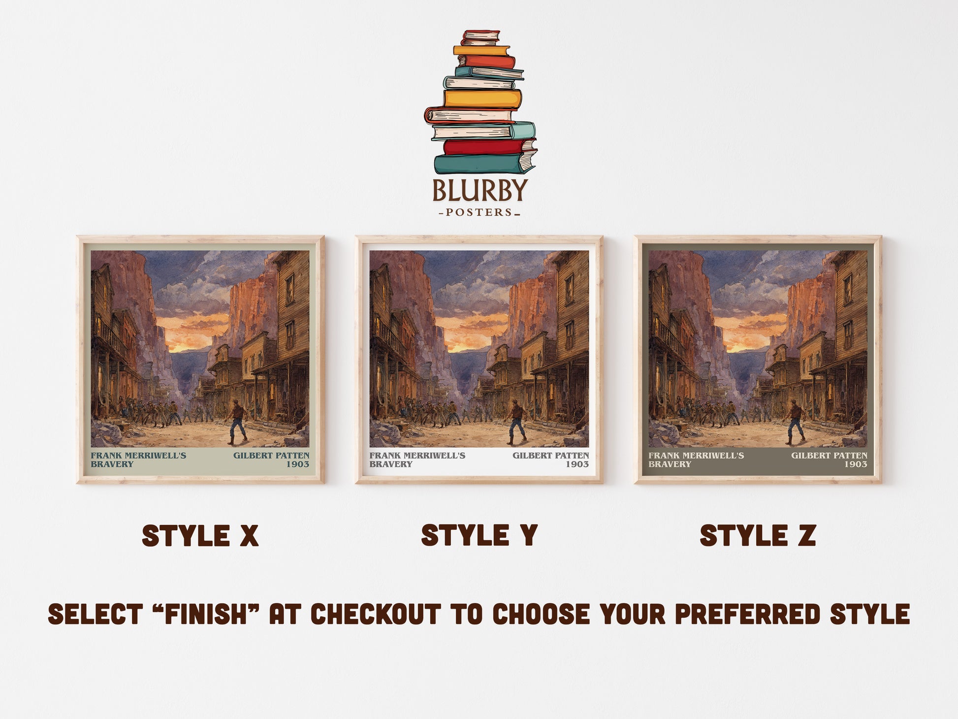 Frank Merriwell's Bravery literary art print colour and style options – Gilbert Patten book art
