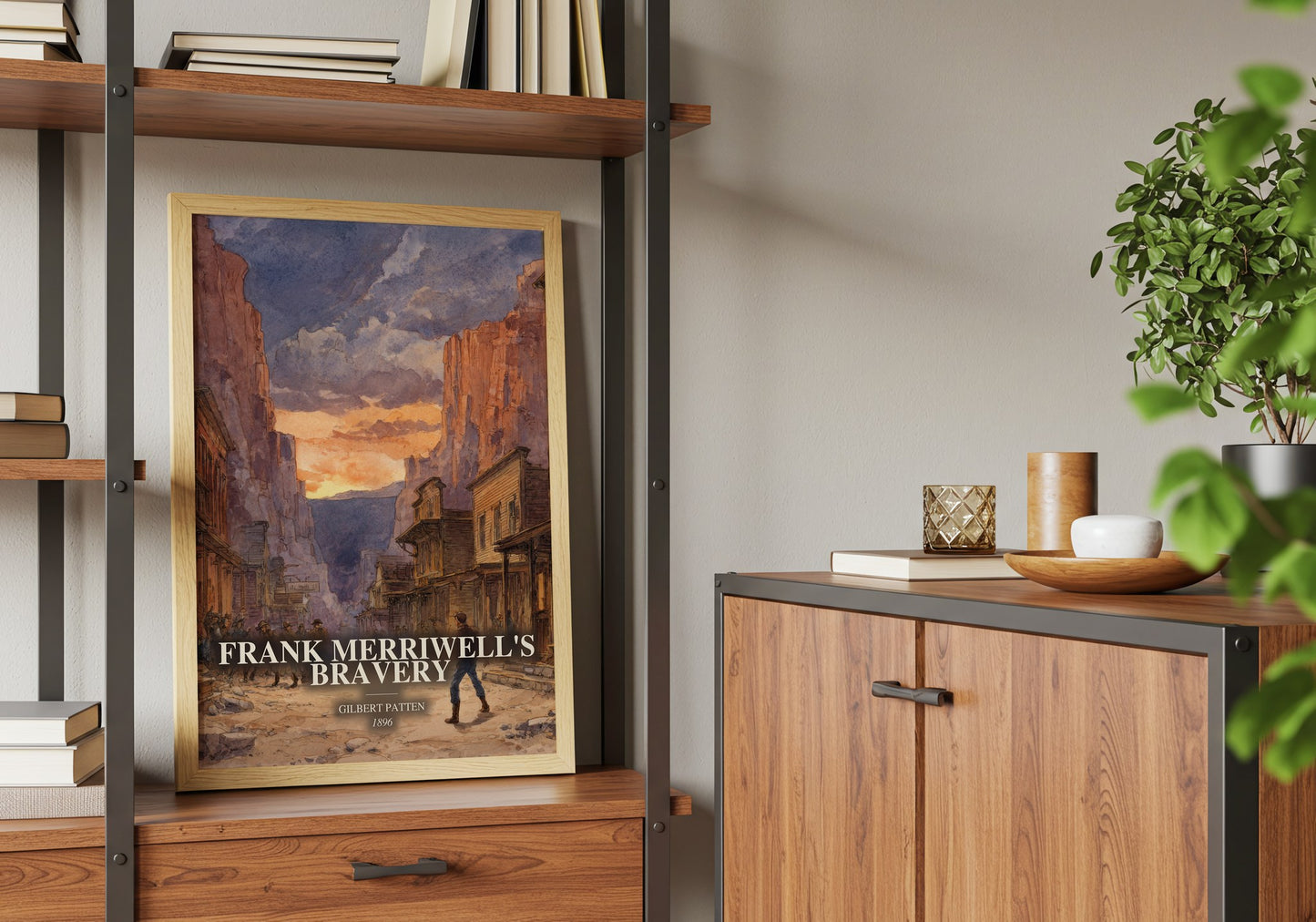 Frank Merriwell'S Bravery book watercolour illustration paper finish options – matte satin gloss