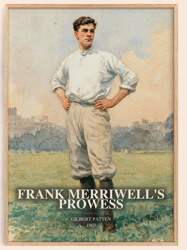 Frank Merriwell'S Prowess Book Watercolour Illustration by G. Patten