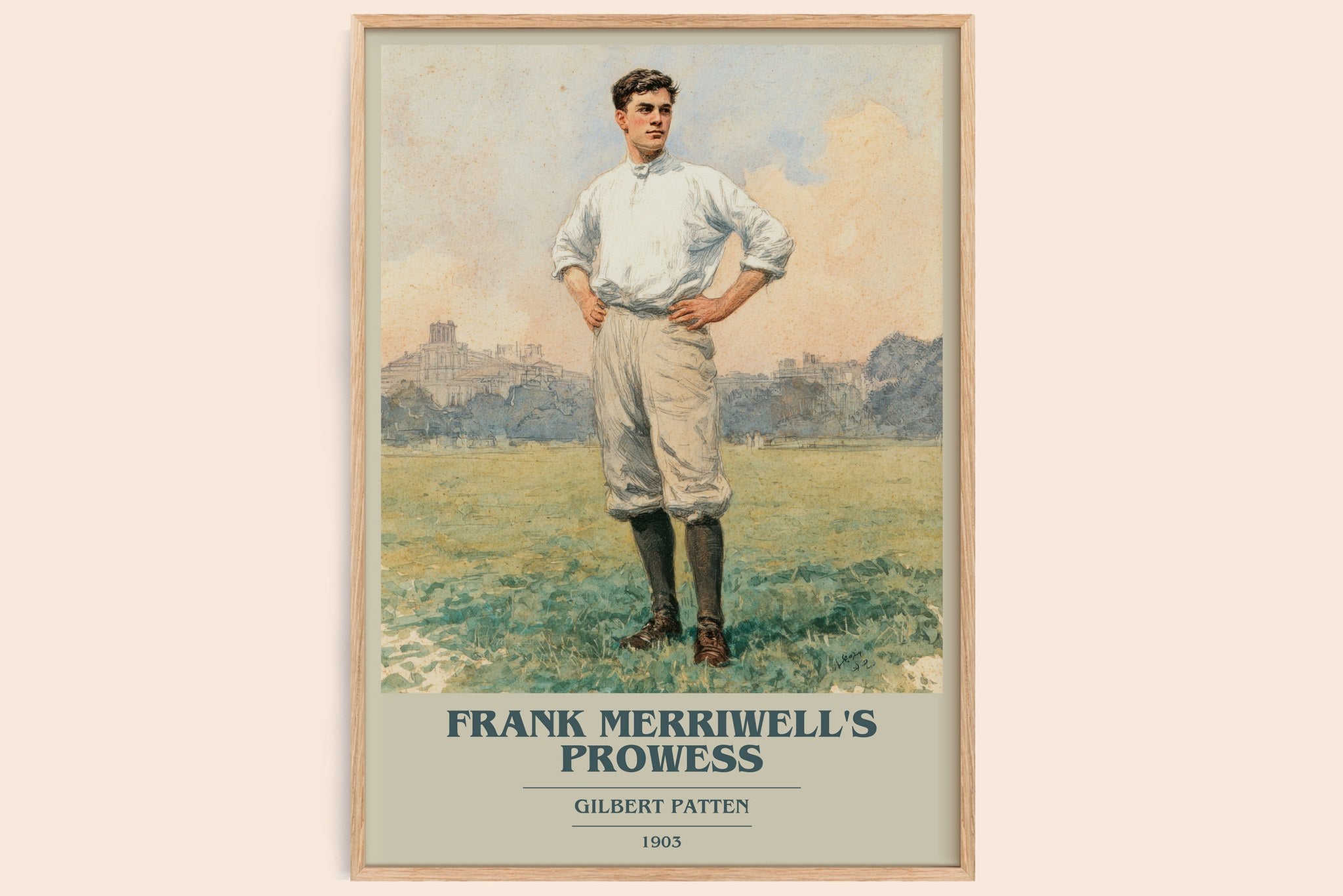 Frank Merriwell's Prowess Book Cover Poster by Gilbert Patten