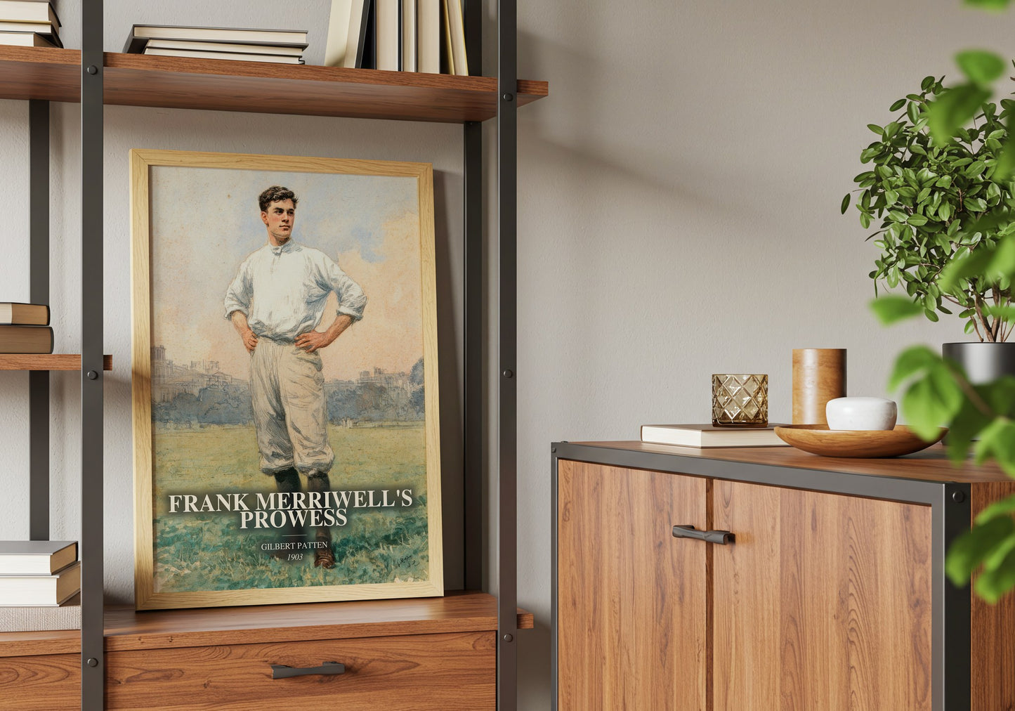 Frank Merriwell'S Prowess book watercolour illustration paper finish options – matte satin gloss