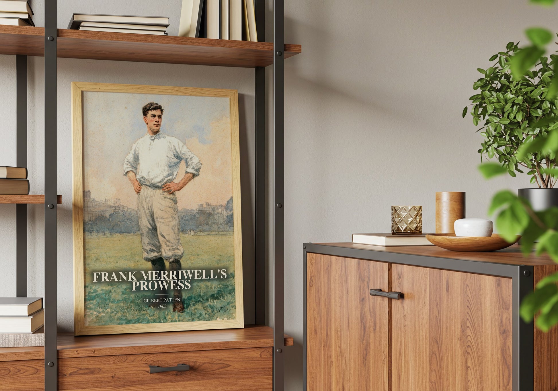 Frank Merriwell'S Prowess book watercolour illustration paper finish options – matte satin gloss