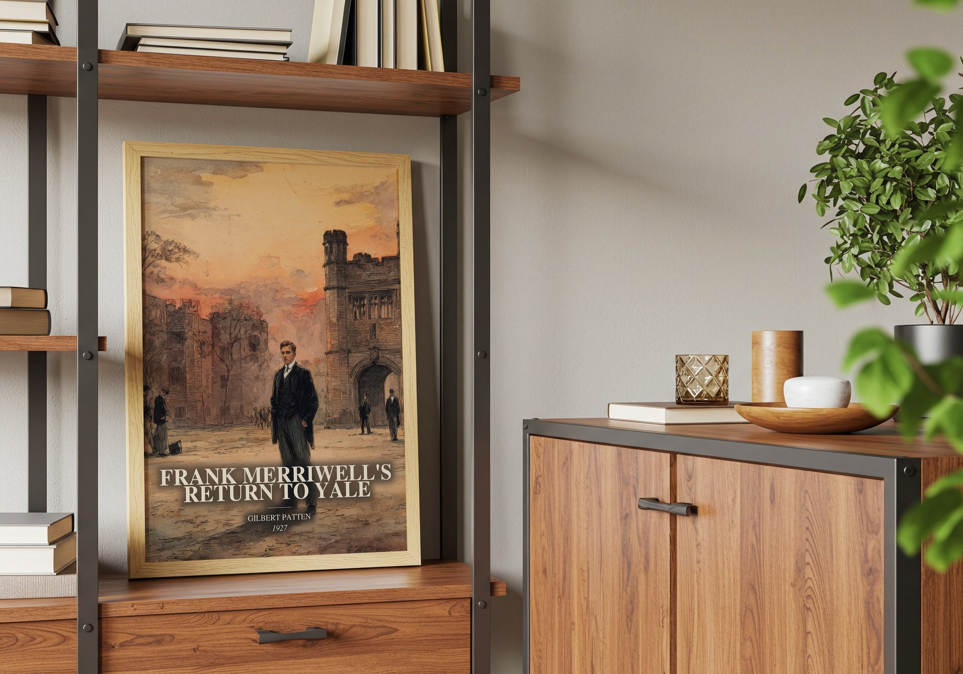 Frank Merriwell'S Return To Yale book watercolour illustration paper finish options – matte satin gloss