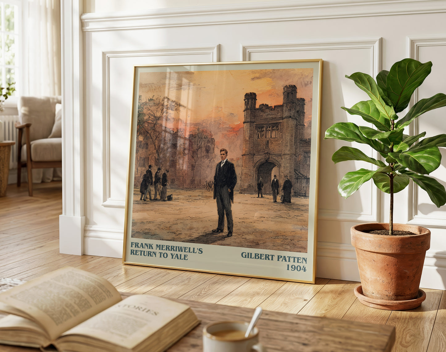Frank Merriwell's Return To Yale literary poster paired in gallery wall – literary art prints