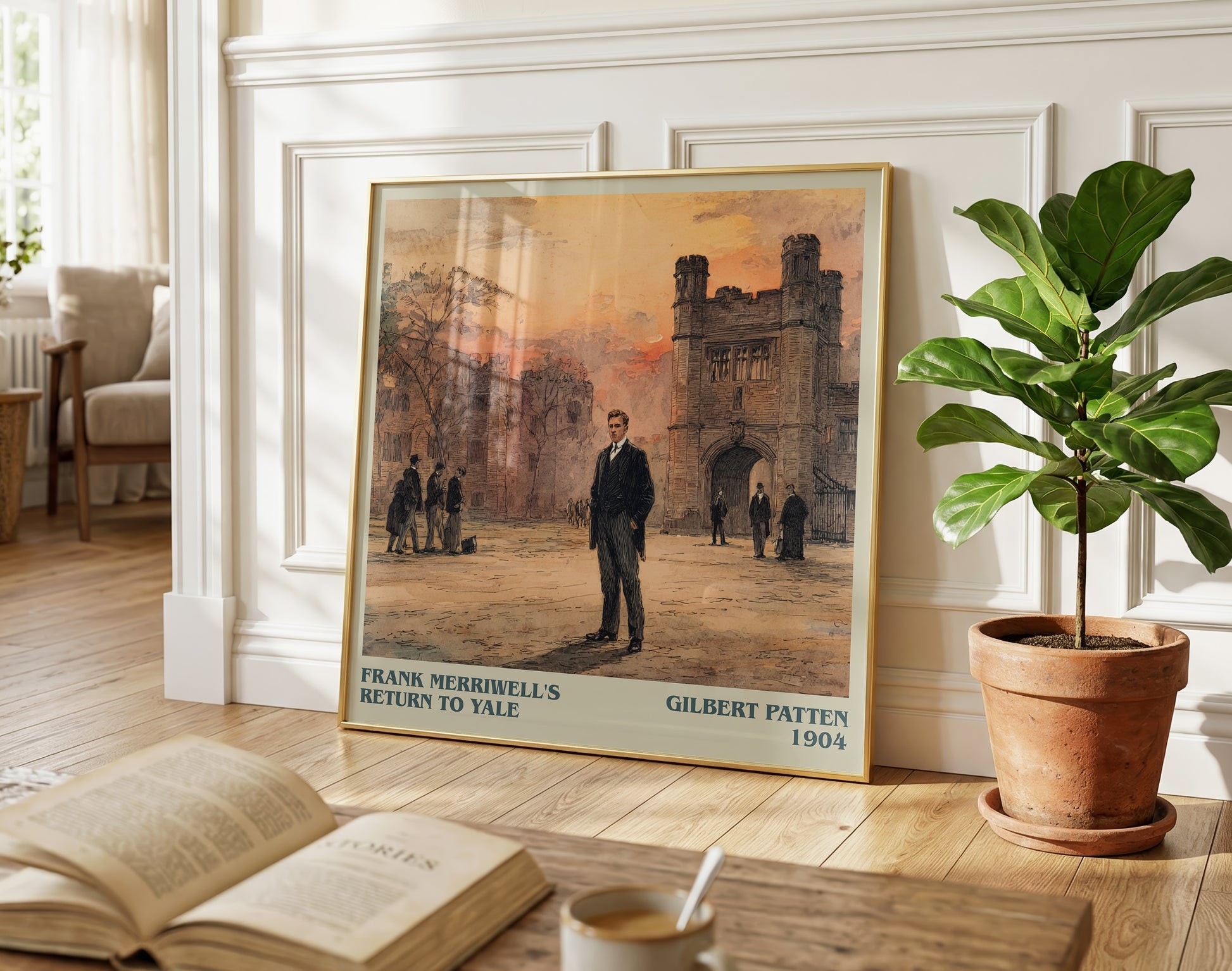 Frank Merriwell's Return To Yale literary poster paired in gallery wall – literary art prints