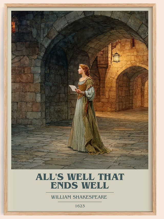 All's Well That Ends Well Book Cover Poster by William Shakespeare