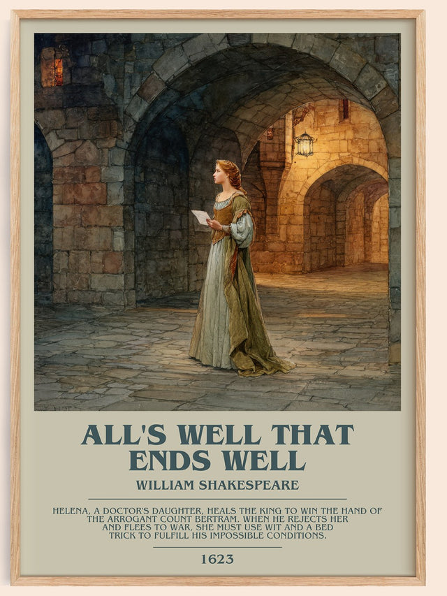 All's Well That Ends Well Bookish Wall Art by William Shakespeare