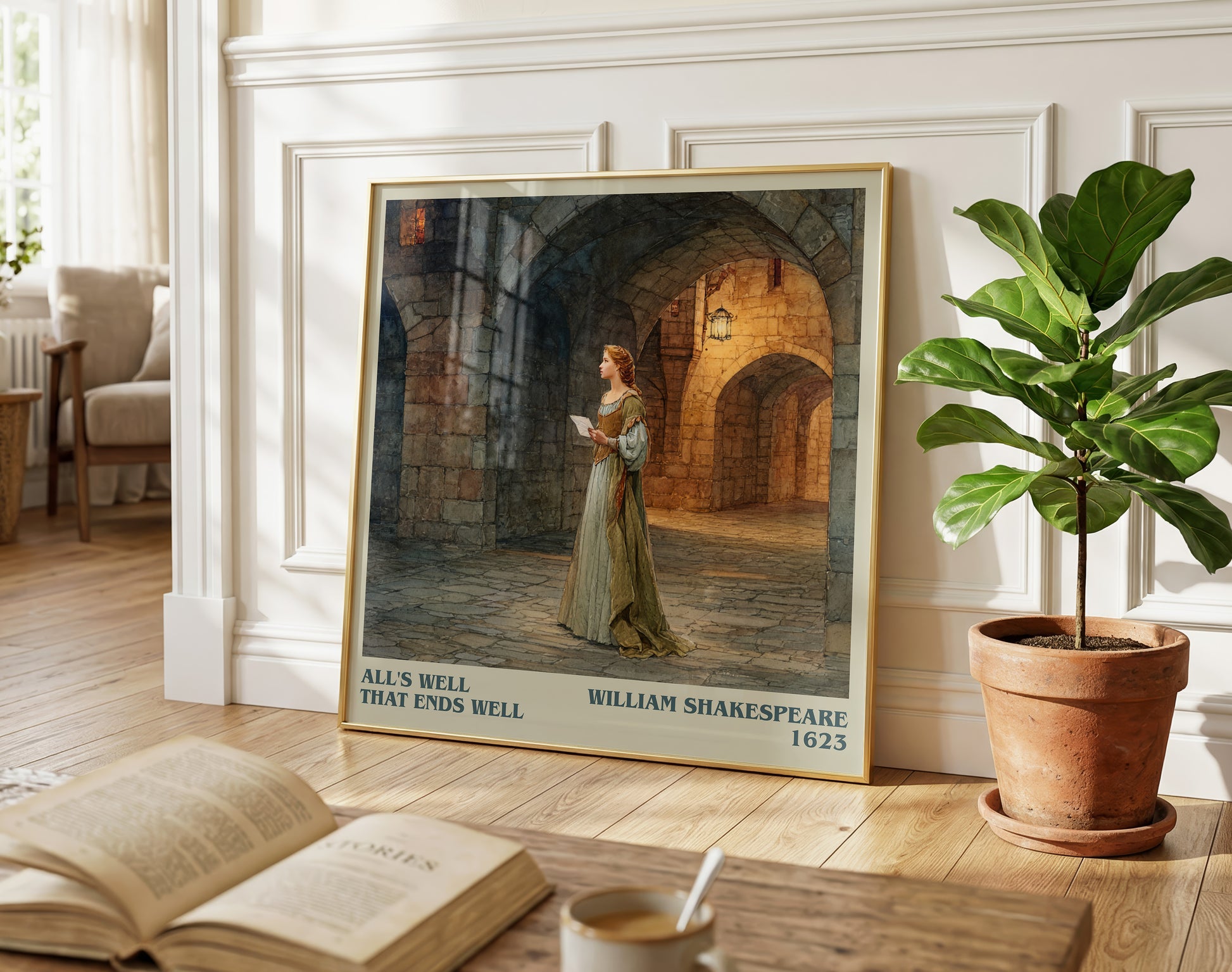 All's Well That Ends Well literary poster paired in gallery wall – literary art prints
