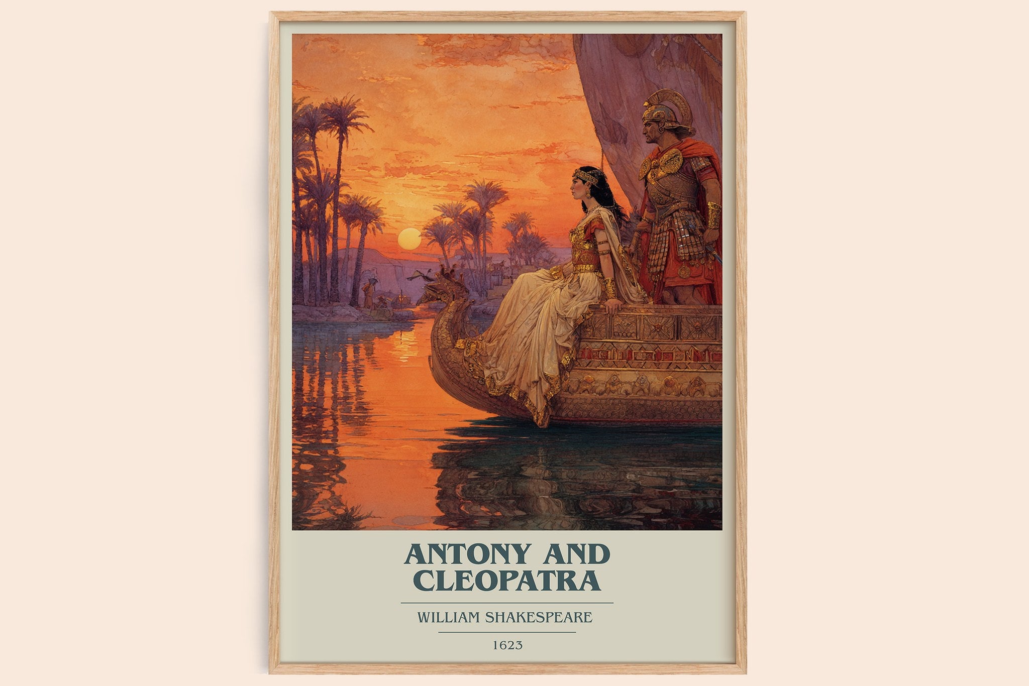 Antony and Cleopatra Book Cover Poster by William Shakespeare