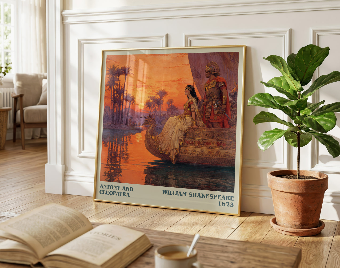 Antony and Cleopatra literary poster paired in gallery wall – literary art prints