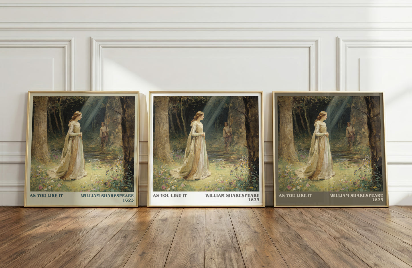 As You Like It literary print framed by window – literary home decor