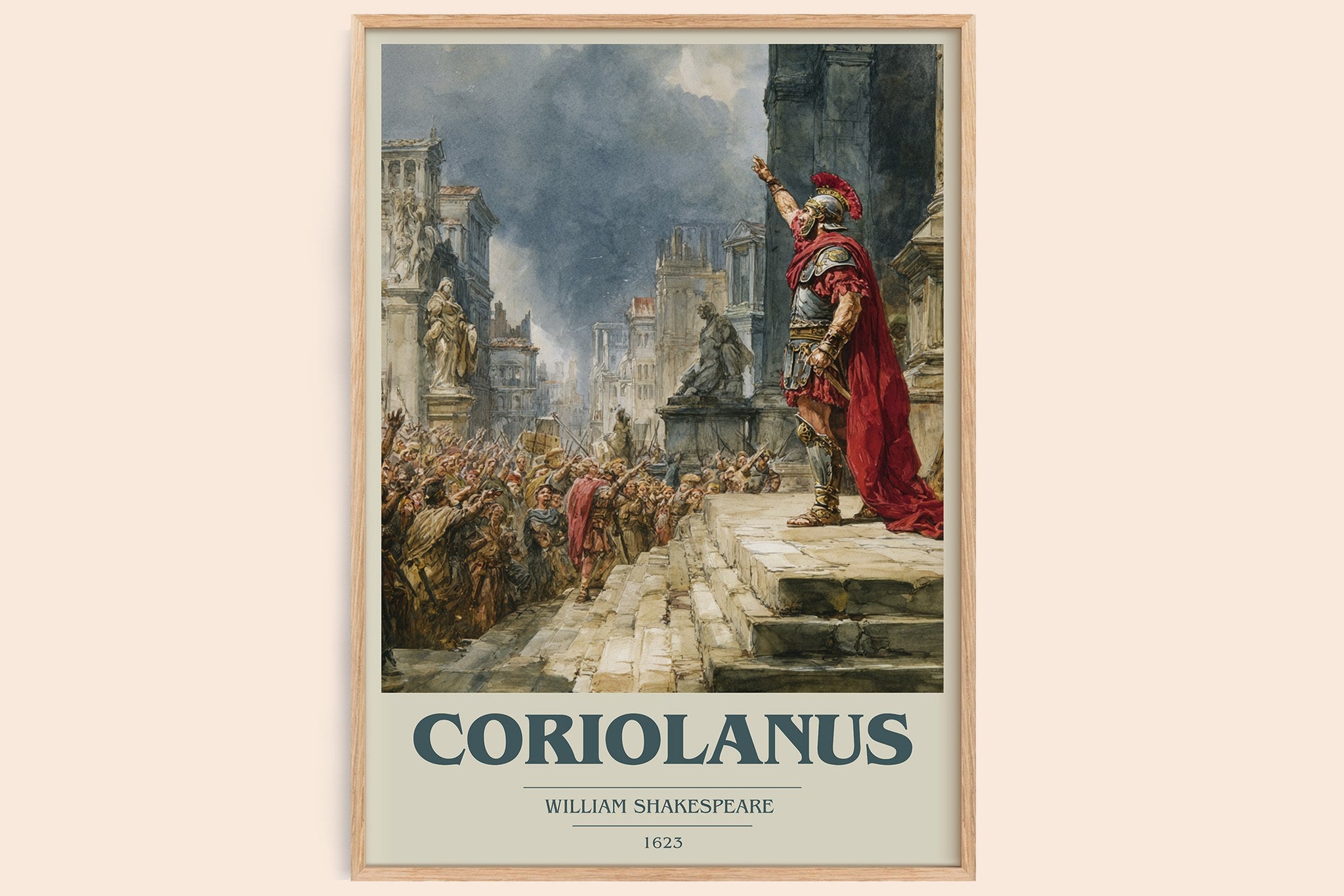 Coriolanus Book Cover Poster by William Shakespeare