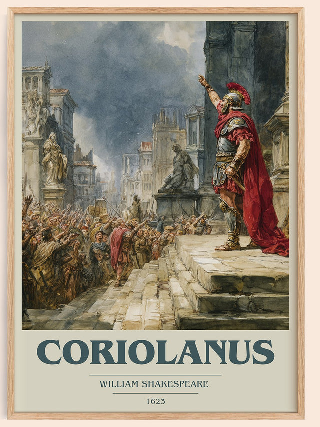 Coriolanus Book Cover Poster by William Shakespeare
