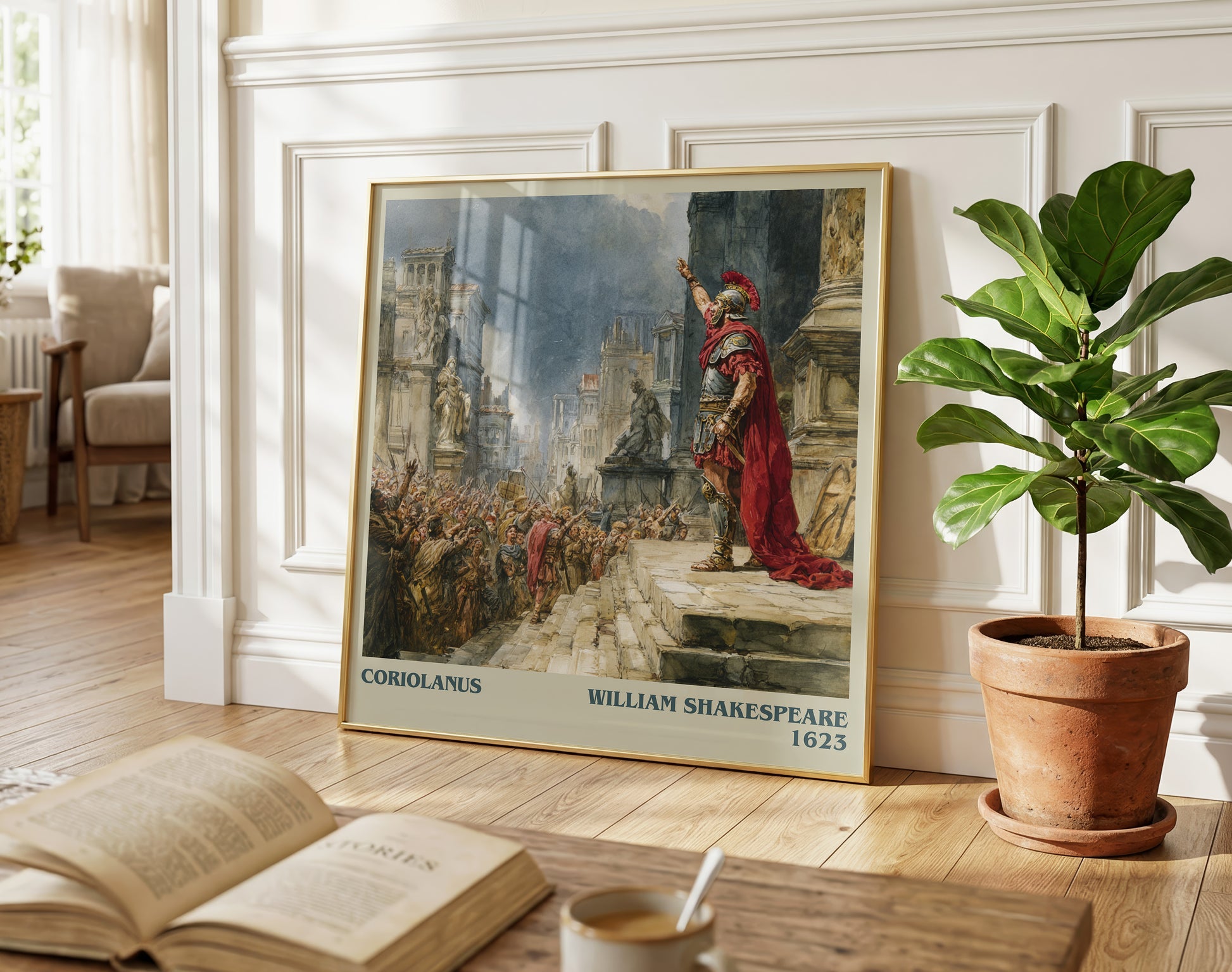 Coriolanus literary poster paired in gallery wall – literary art prints