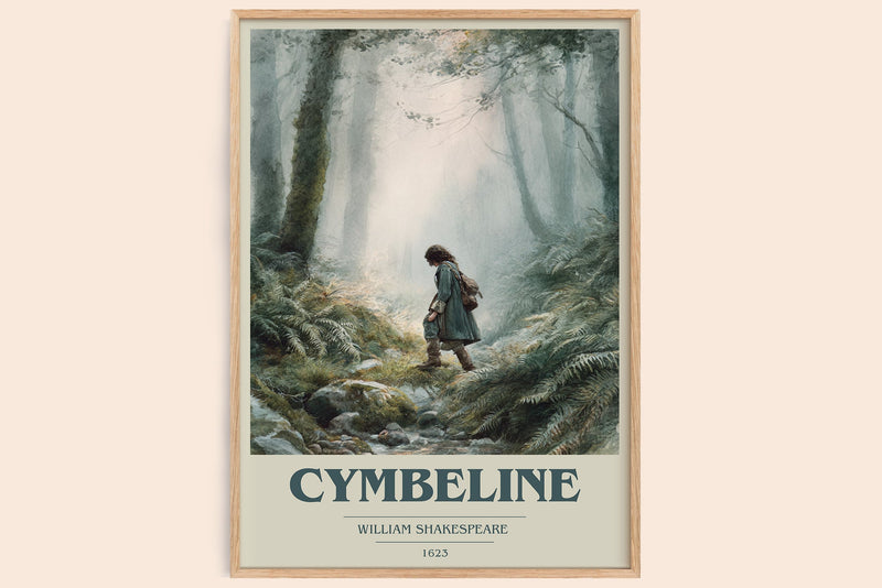 Cymbeline book cover book poster by William Shakespeare – framed literary art print