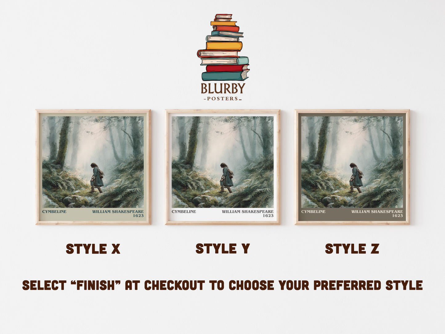 Cymbeline literary art print colour and style options – William Shakespeare book art