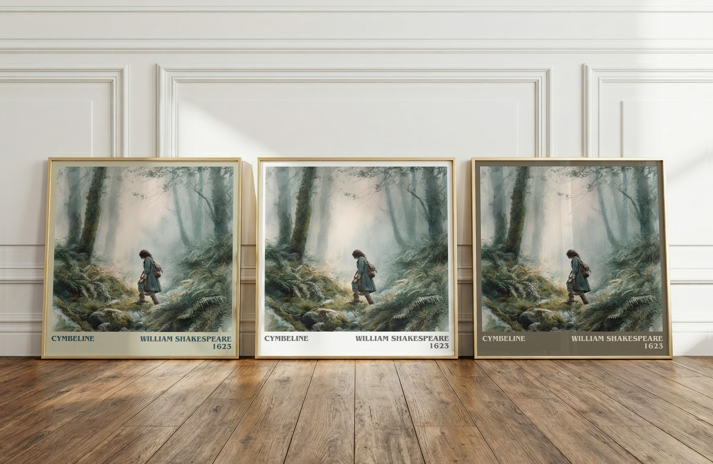 Cymbeline literary print framed by window – literary home decor