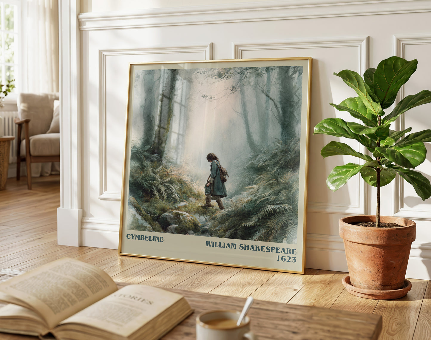 Cymbeline literary poster paired in gallery wall – literary art prints