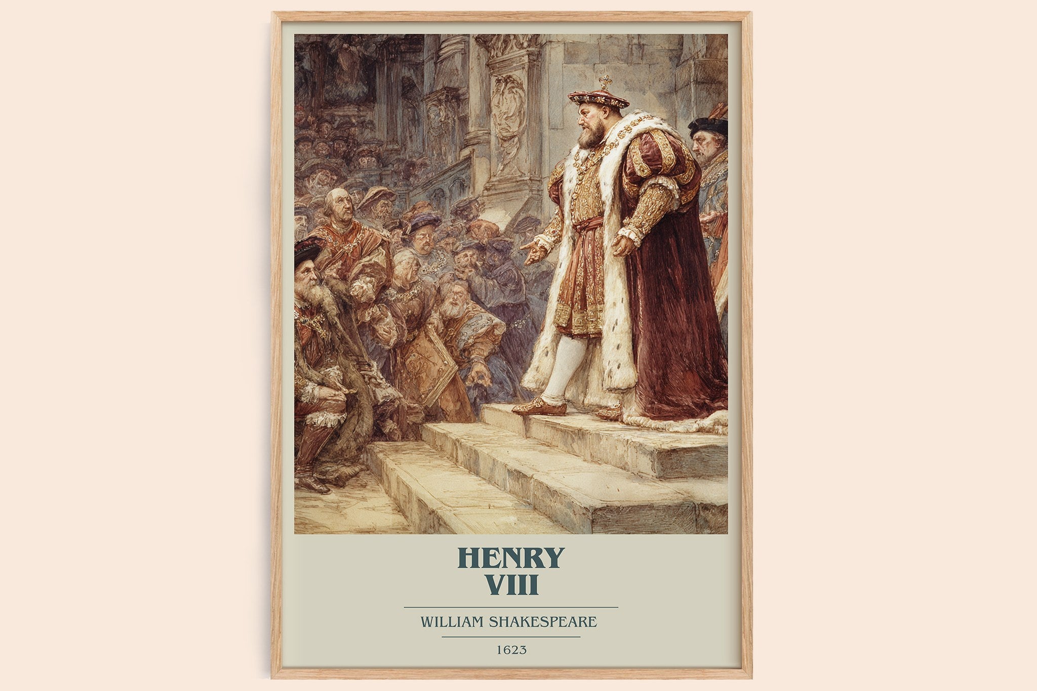 Henry Viii Book Cover Poster by William Shakespeare