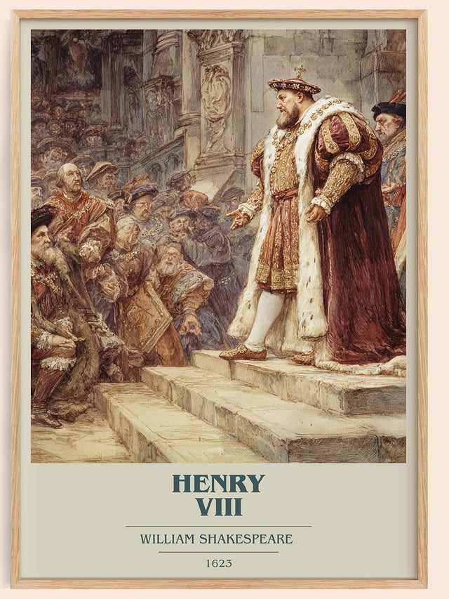 Henry Viii Book Cover Poster by William Shakespeare