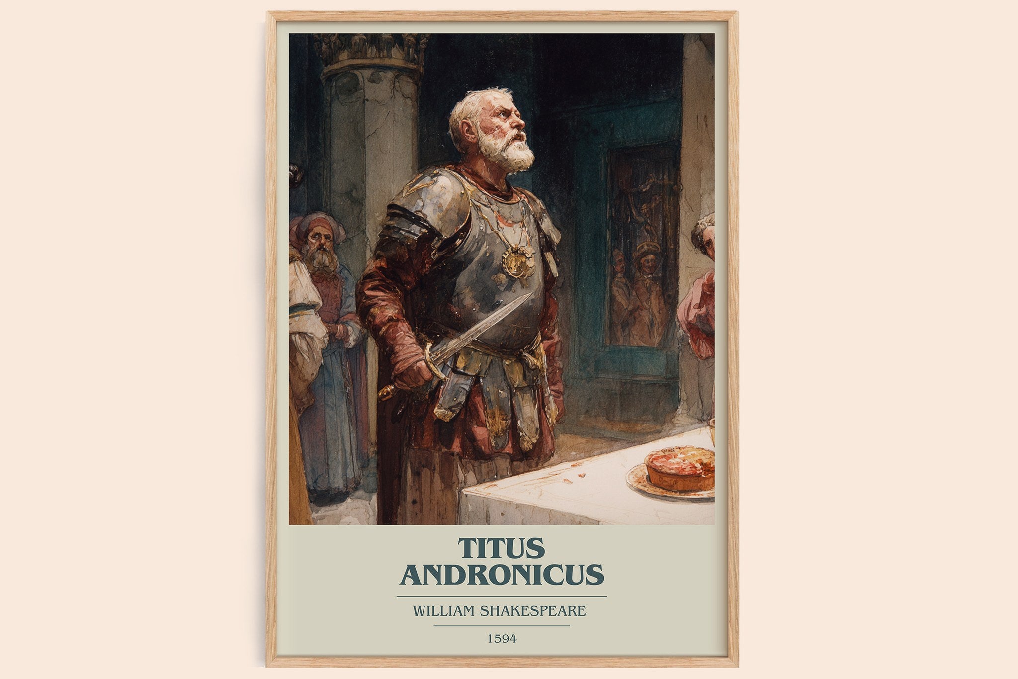 Titus Andronicus Book Cover Poster by William Shakespeare