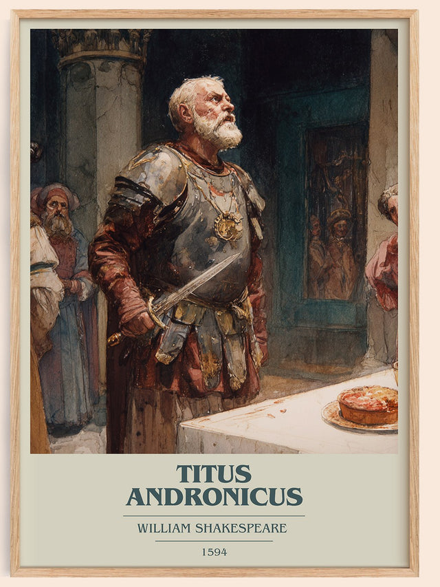 Titus Andronicus Book Cover Poster by William Shakespeare