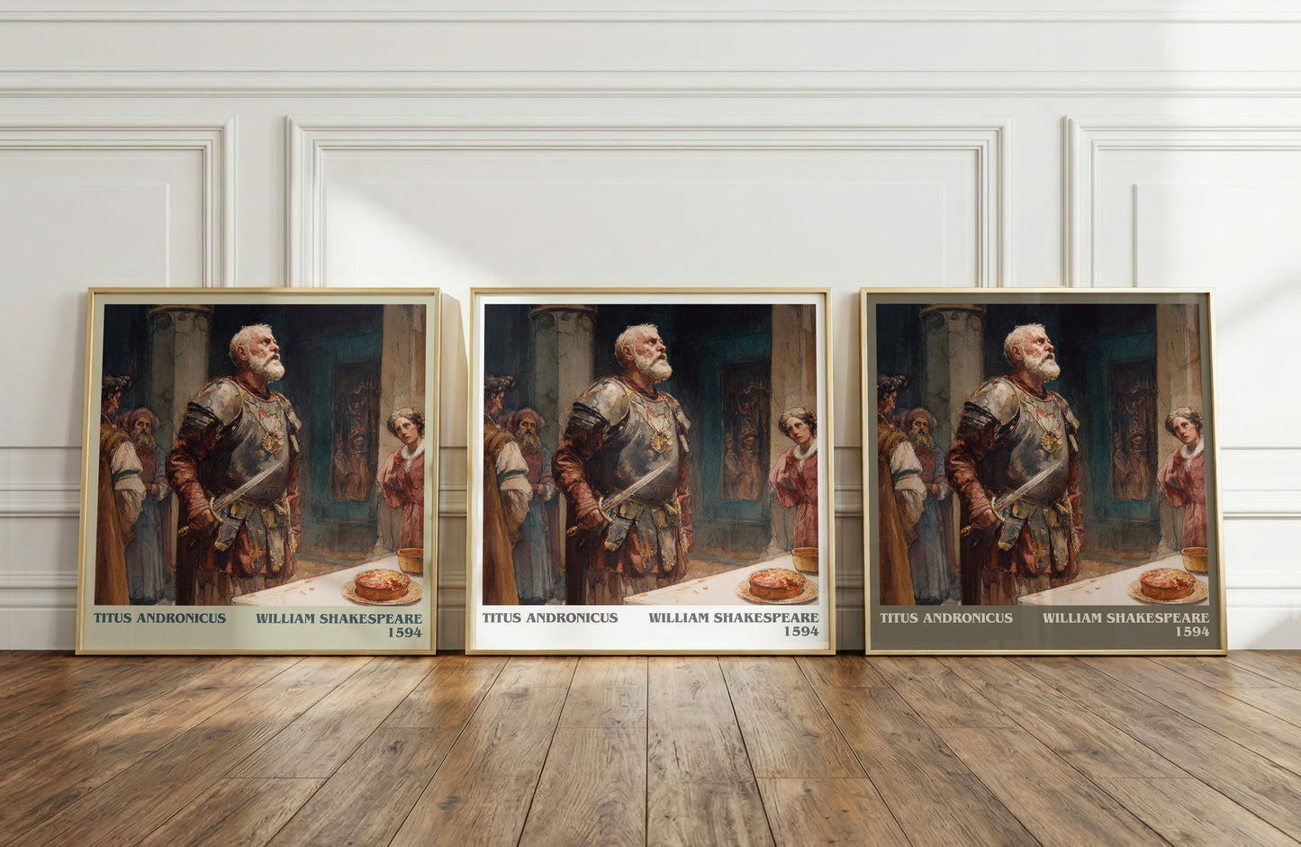 Titus Andronicus literary print framed by window – literary home decor