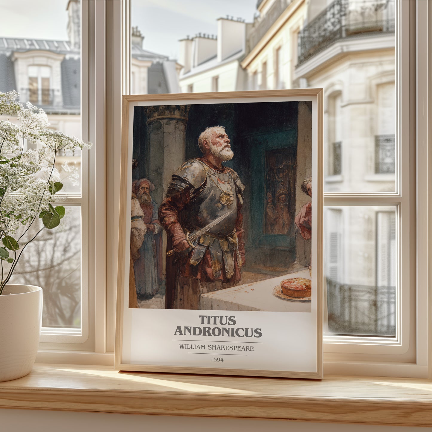Titus Andronicus book cover poster colour and style options – William Shakespeare book art