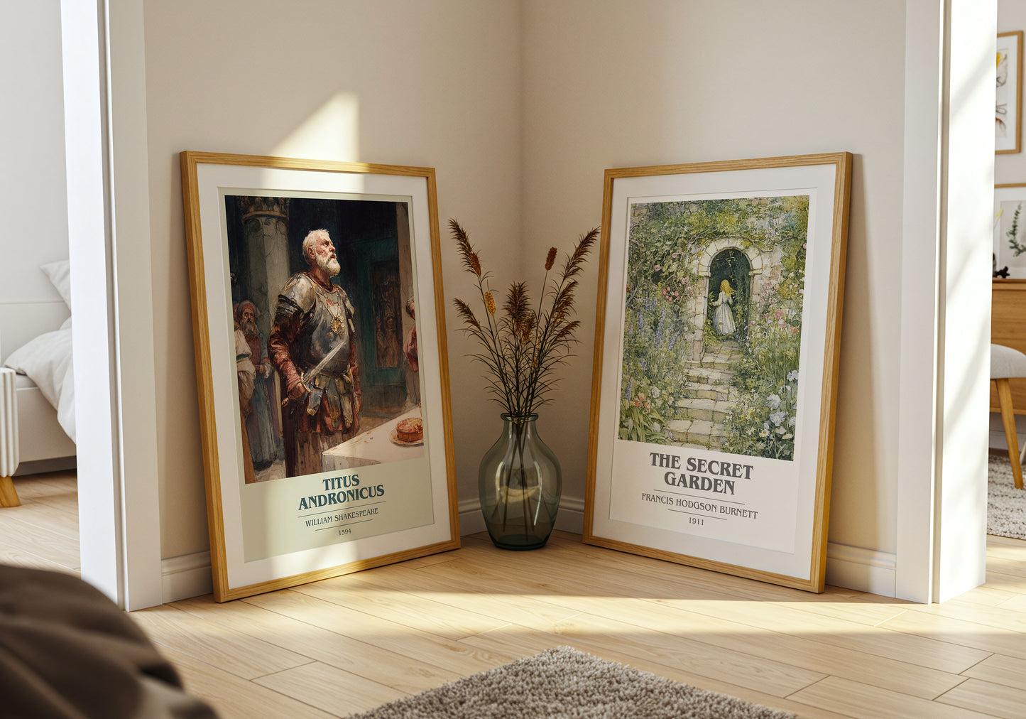 Titus Andronicus book cover book poster framed on wall – classic literature wall art