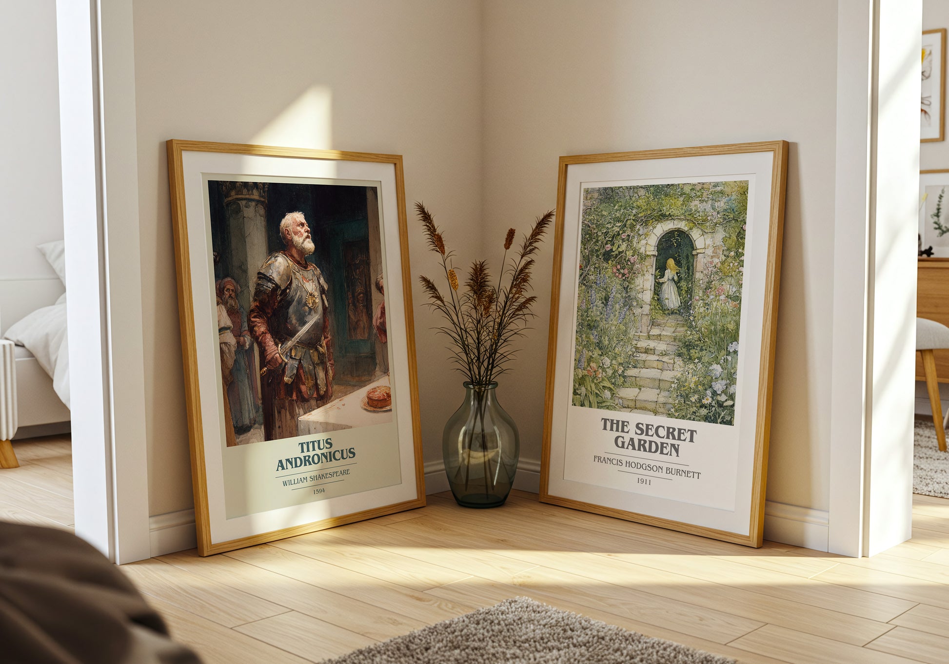 Titus Andronicus book cover book poster framed on wall – classic literature wall art