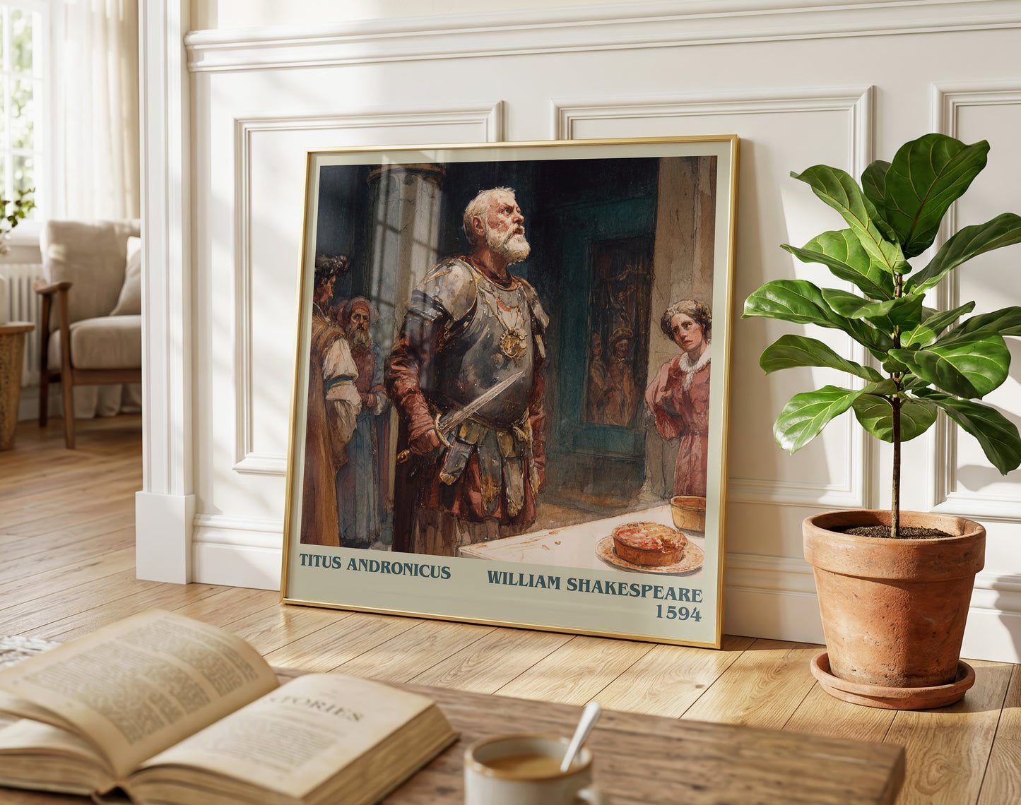 Titus Andronicus literary poster paired in gallery wall – literary art prints