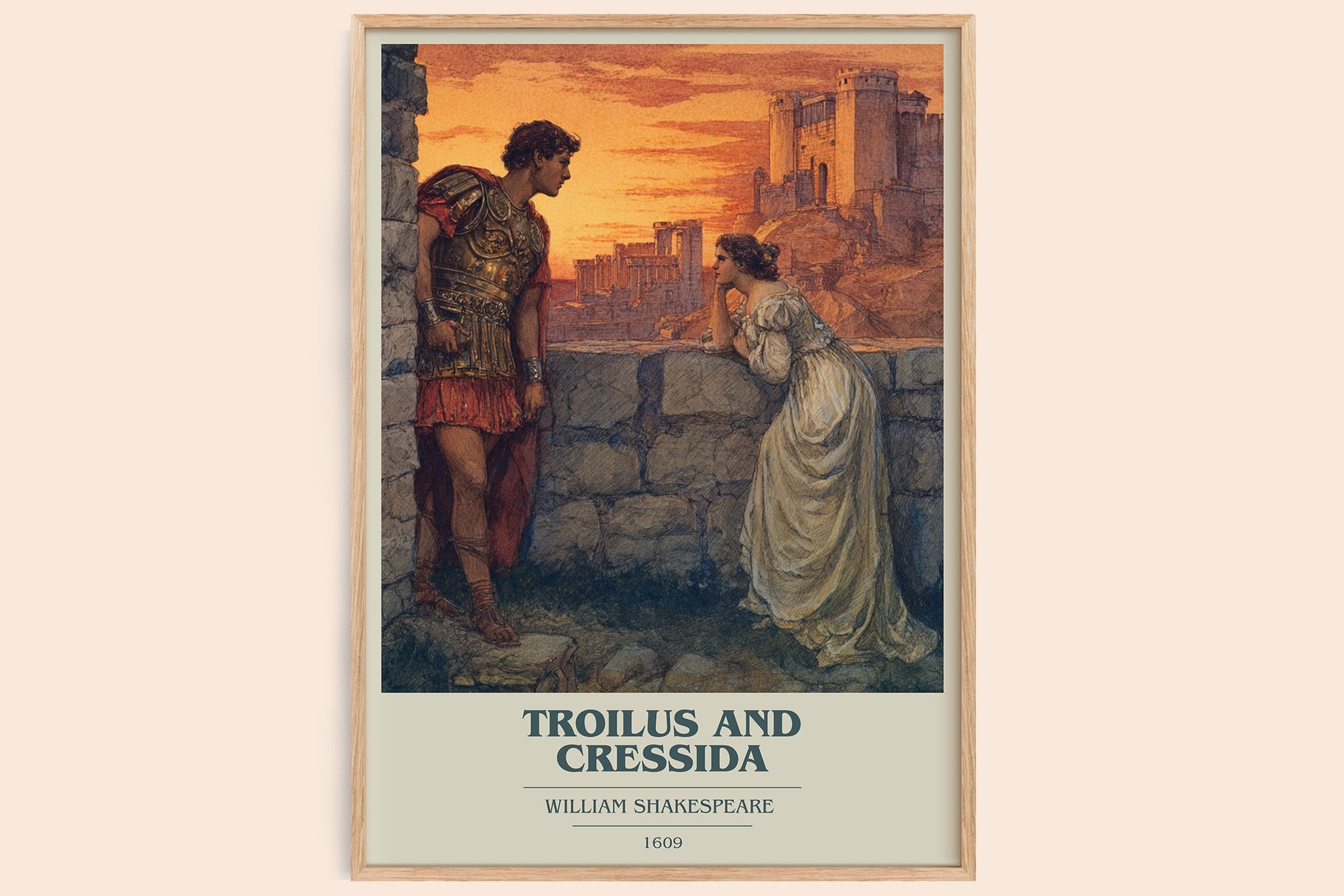 Troilus and Cressida Book Cover Poster by William Shakespeare