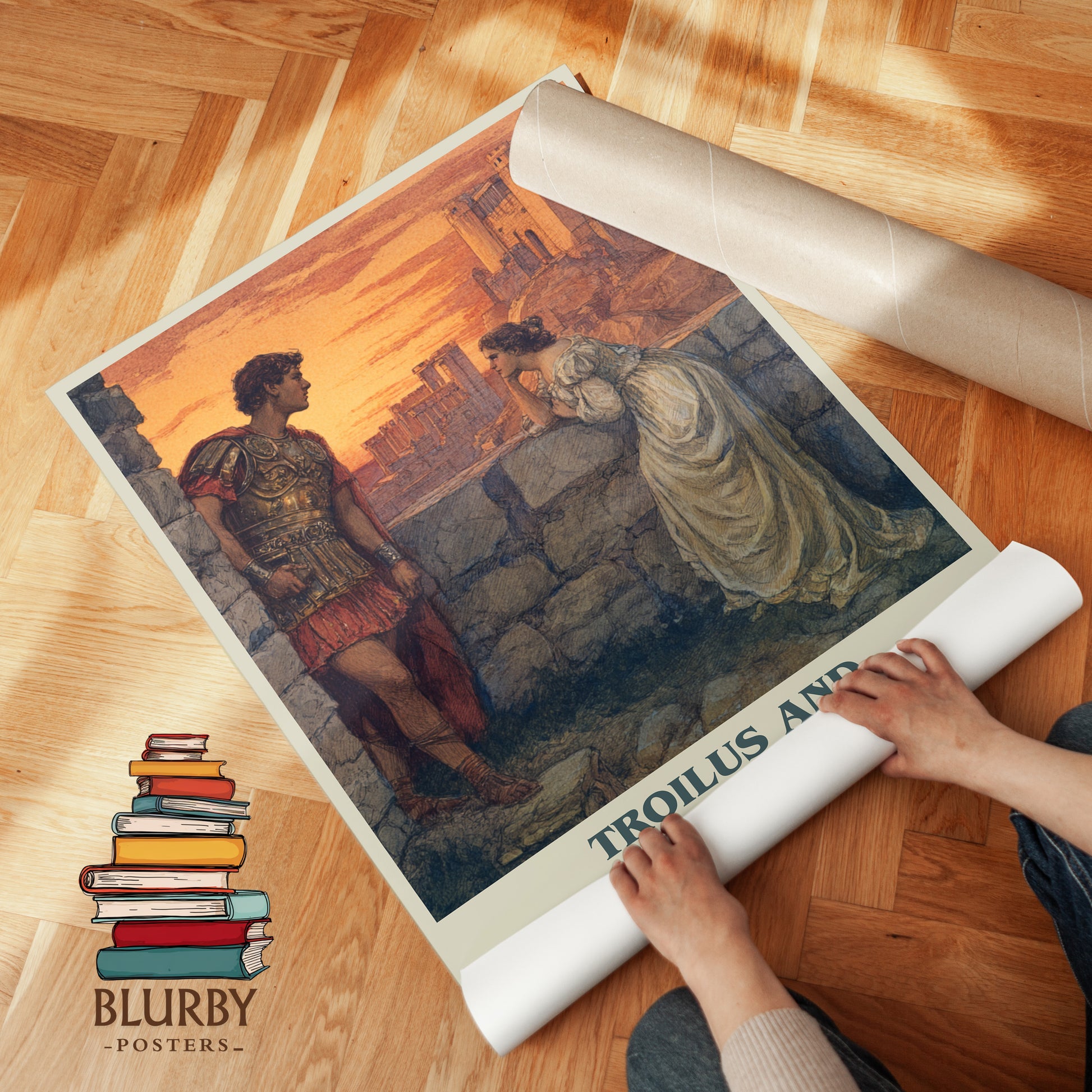 Troilus and Cressida book cover print on bookshelf – William Shakespeare fan gift
