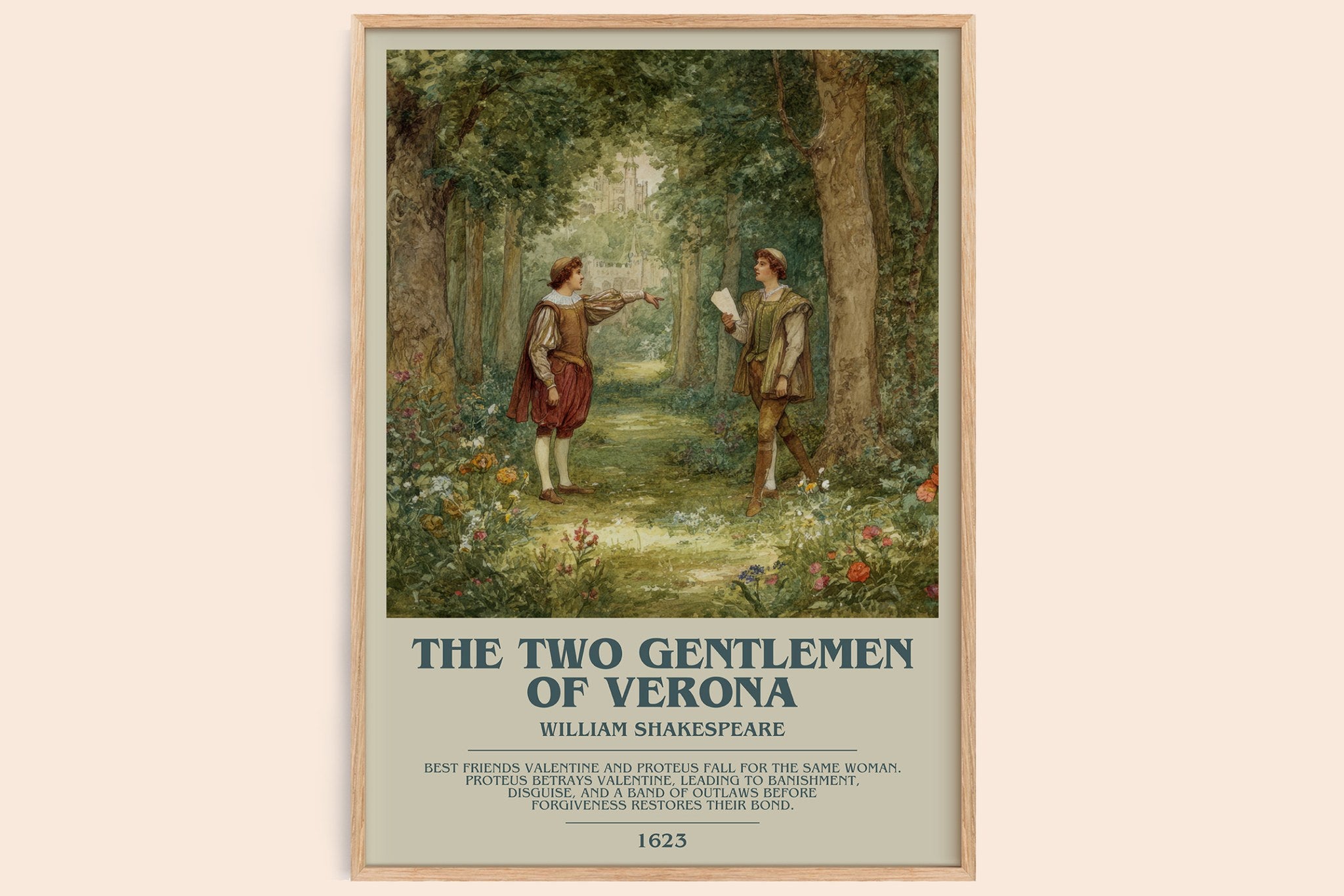 The Two Gentlemen of Verona Bookish Wall Art by William Shakespeare