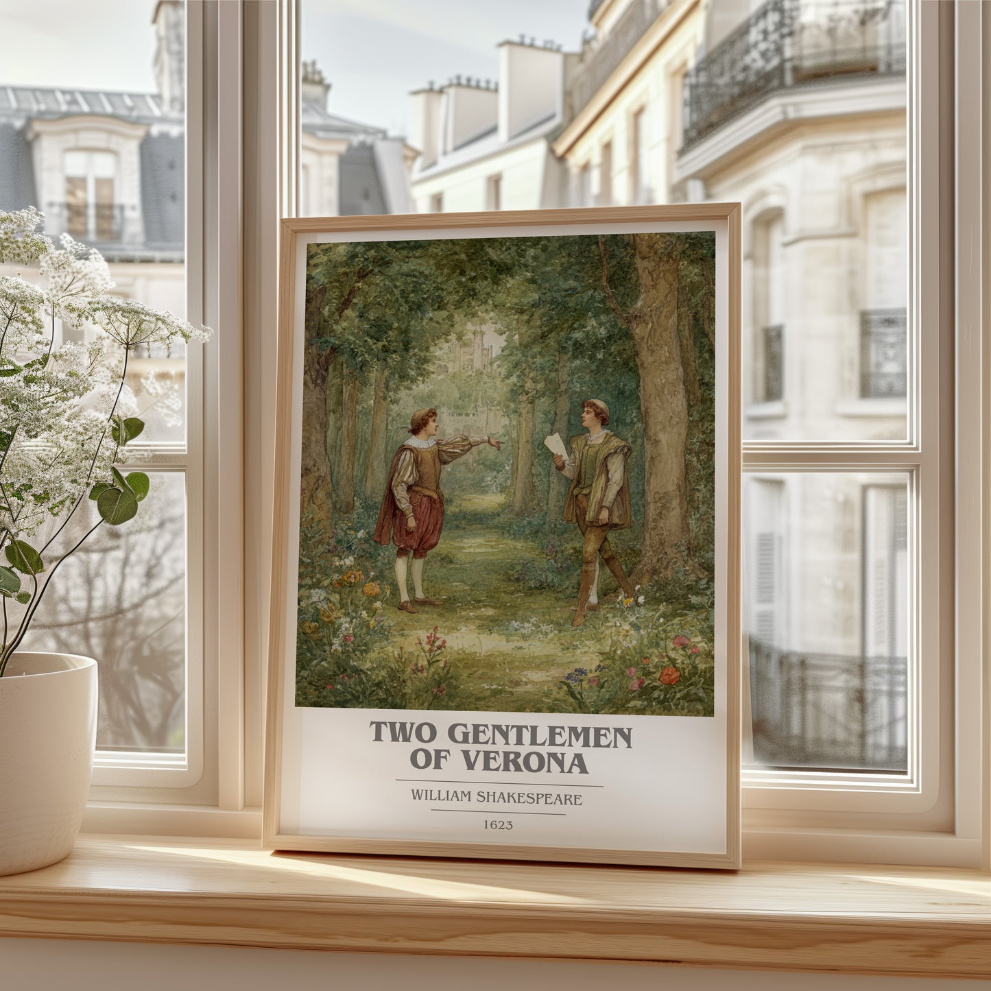 The Two Gentlemen of Verona book cover poster colour and style options – William Shakespeare book art