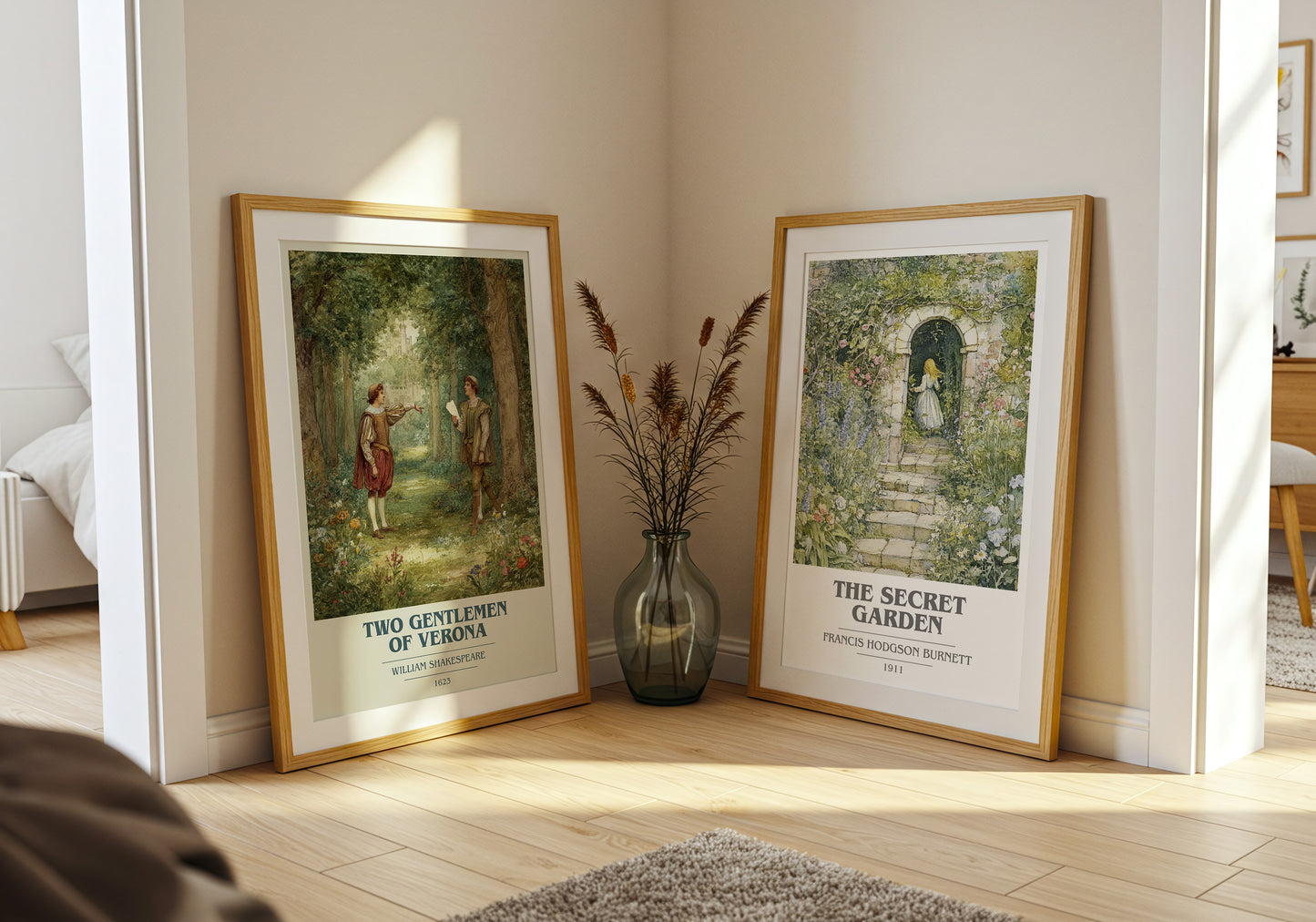 The Two Gentlemen of Verona book cover book poster framed on wall – classic literature wall art
