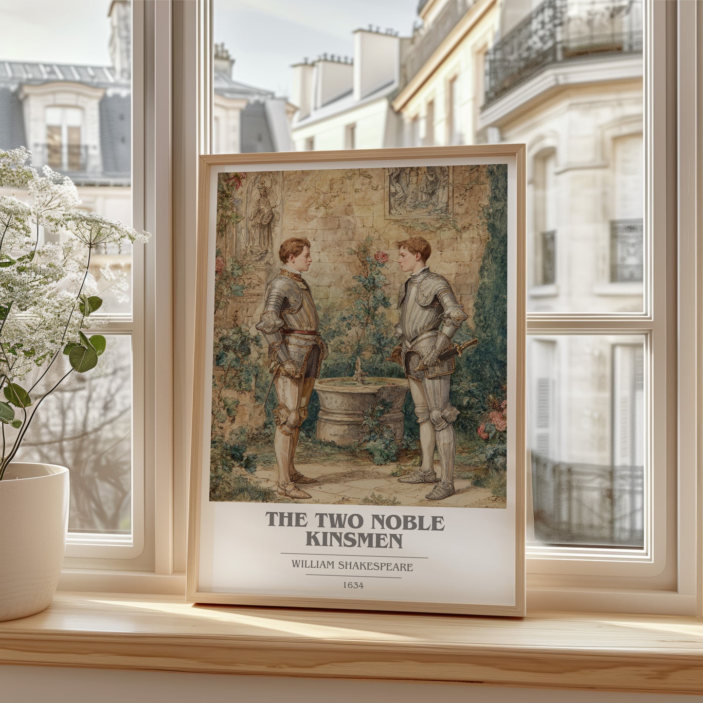 The Two Noble Kinsmen book cover poster colour and style options – William Shakespeare book art