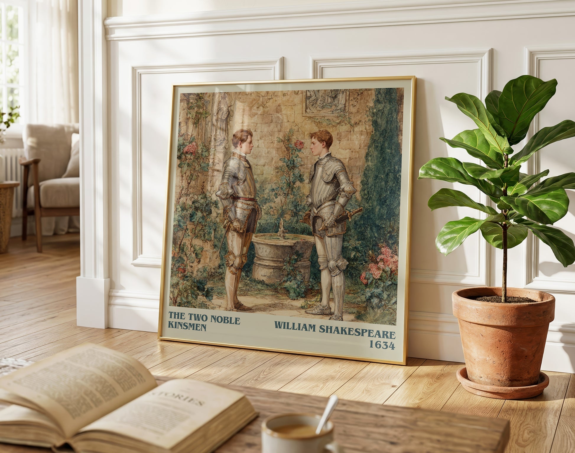 The Two Noble Kinsmen literary poster paired in gallery wall – literary art prints