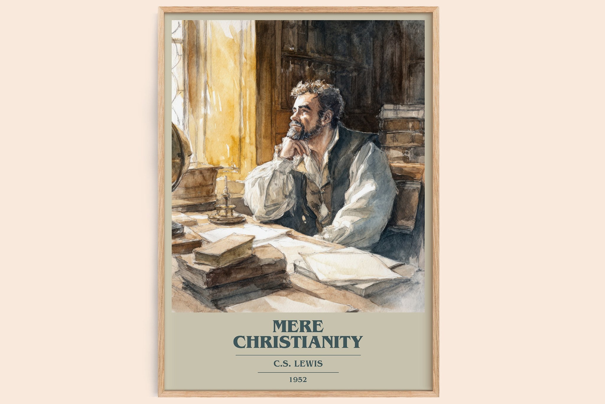 Mere Christianity Book Cover Poster by C.S. Lewis