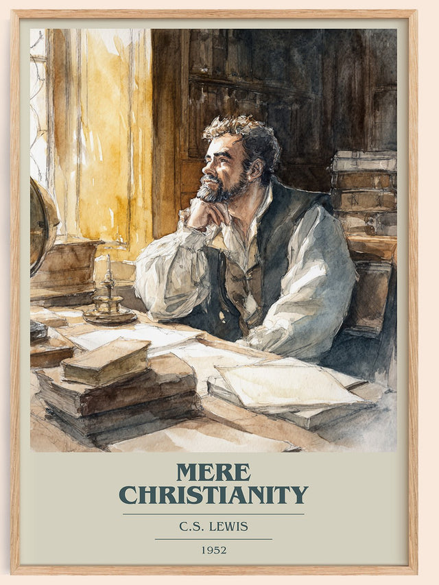 Mere Christianity Book Cover Poster by C.S. Lewis