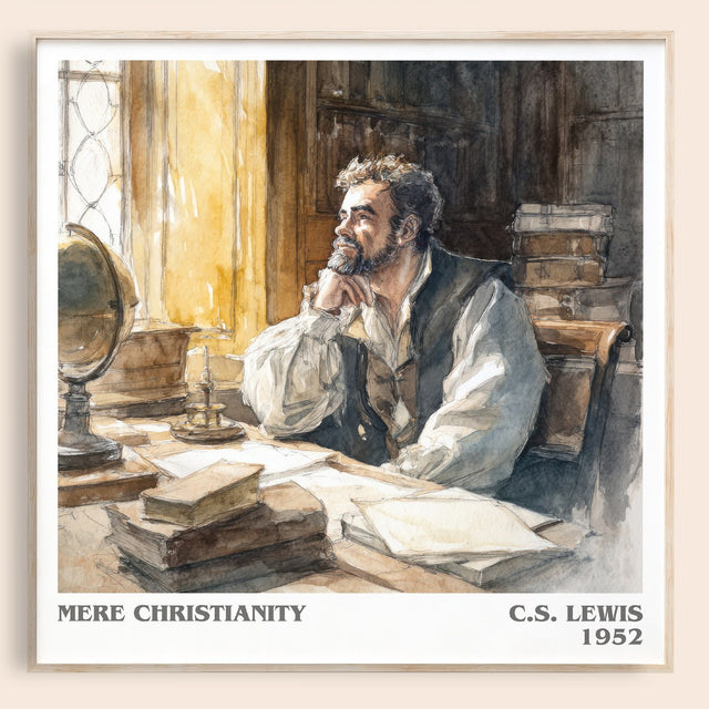 Mere Christianity Literary Art Print by C.S. Lewis