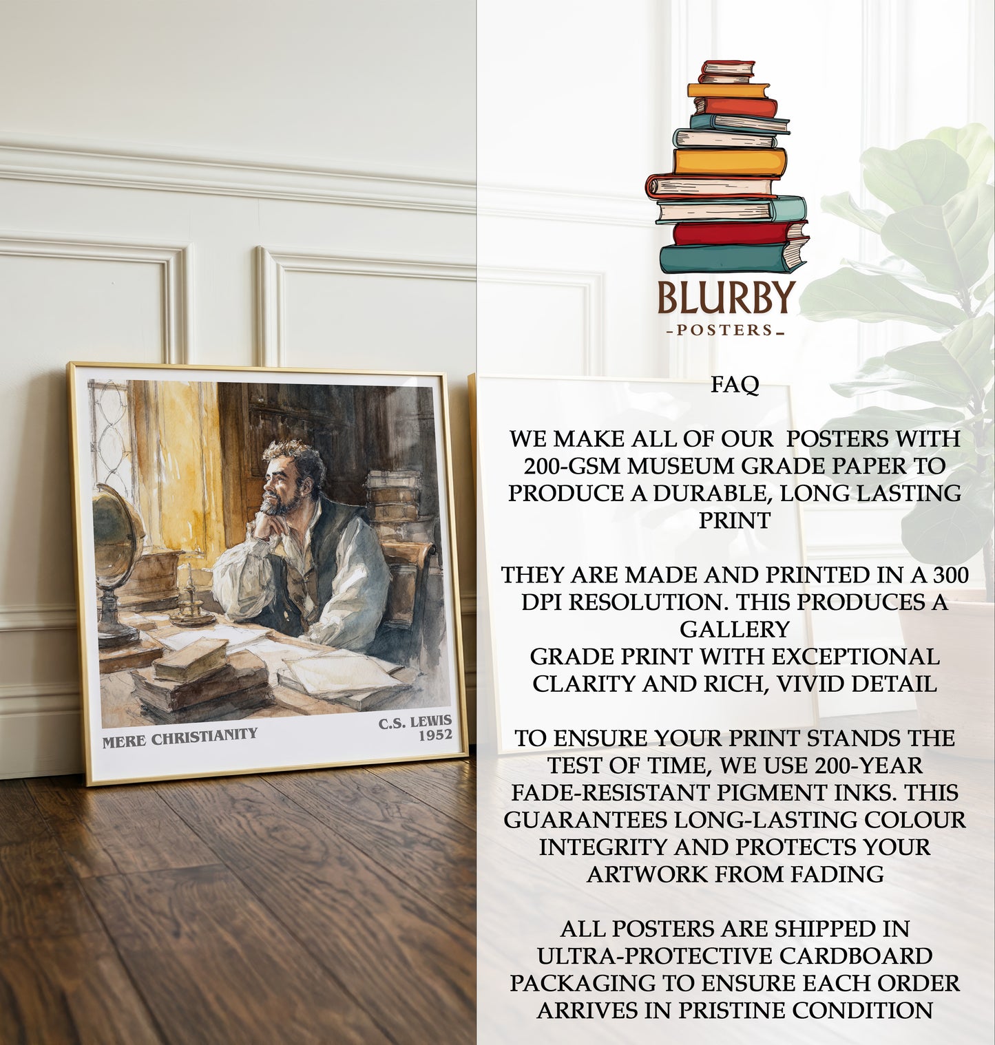 Mere Christianity Literary Art Print by C.S. Lewis