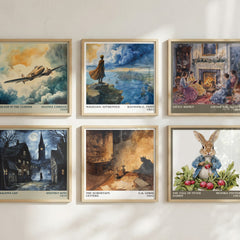 The Screwtape Letters Literary Art Print by C. S. Lewis – square print in a six-frame gallery wall