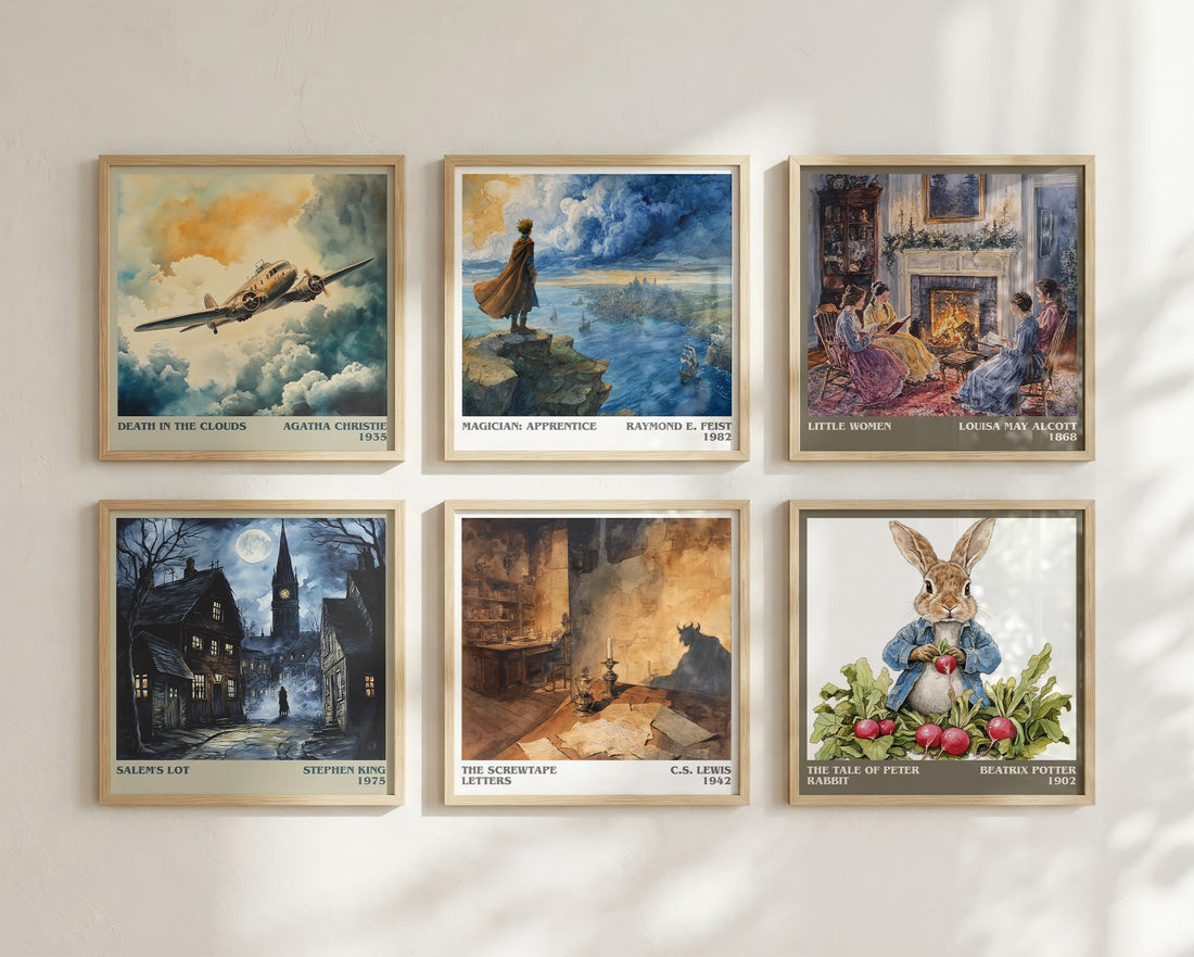 The Screwtape Letters Literary Art Print by C. S. Lewis – square print in a six-frame gallery wall