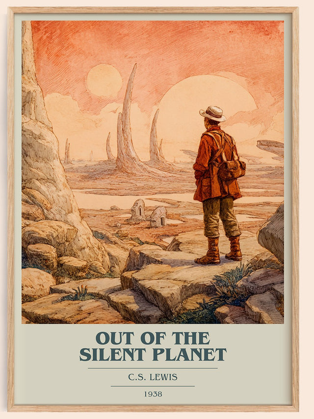 Out of the Silent Planet Book Cover Poster by C.S. Lewis