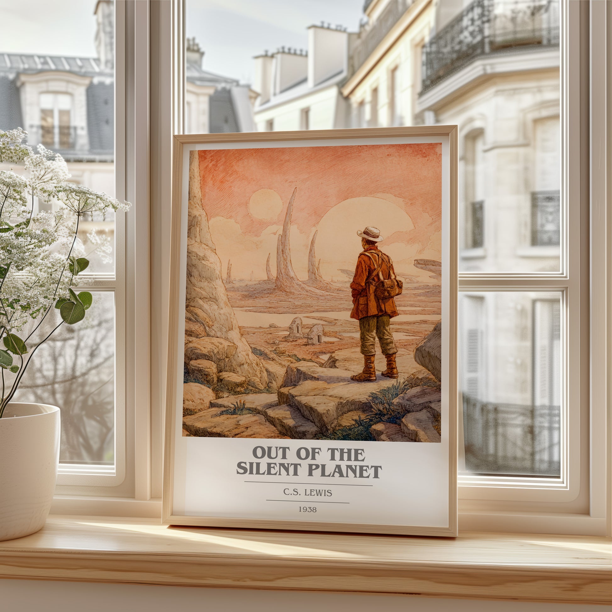 Out of the Silent Planet book cover poster colour and style options – C.S. Lewis book art